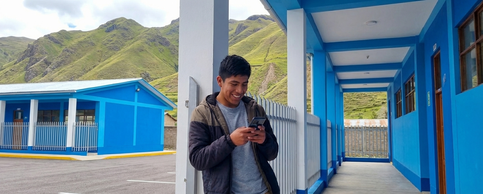 Estudiante accediendo a la biblioteca virtual desde el campus