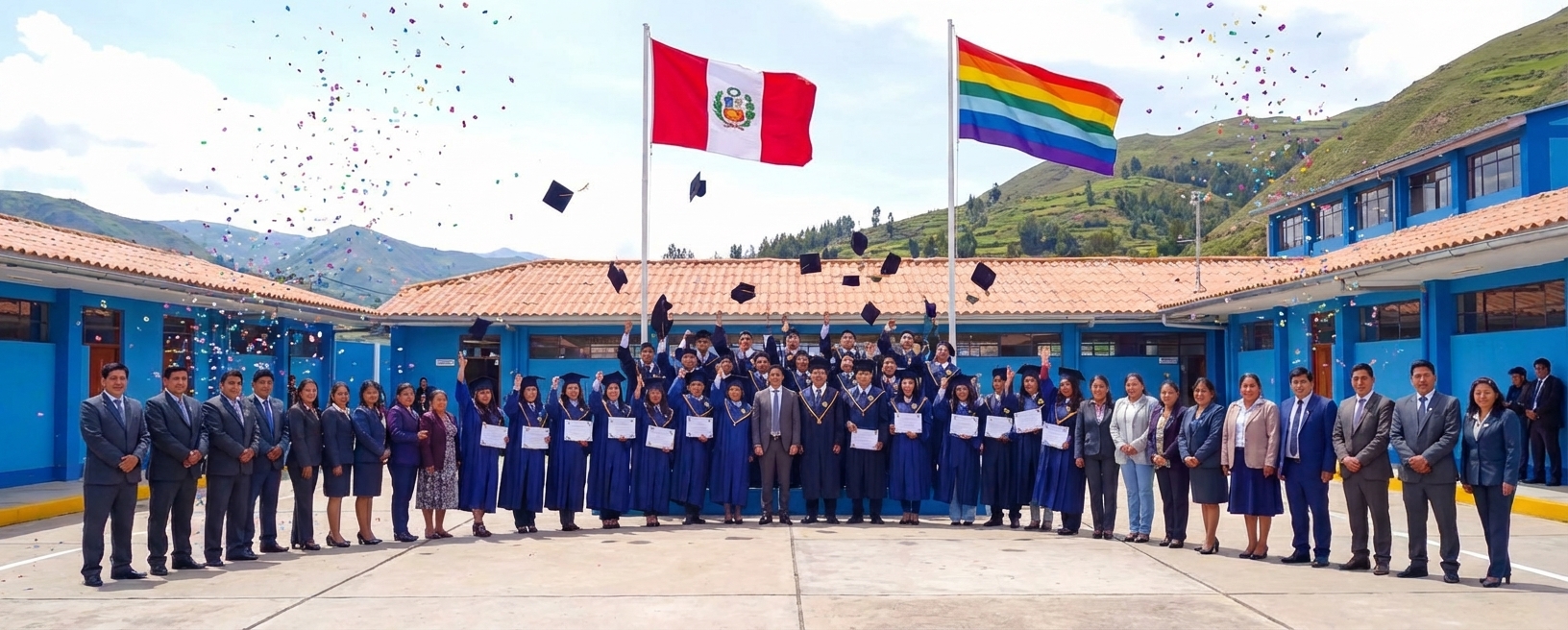 Plana docente y estudiantes del IESTP El Descanso
