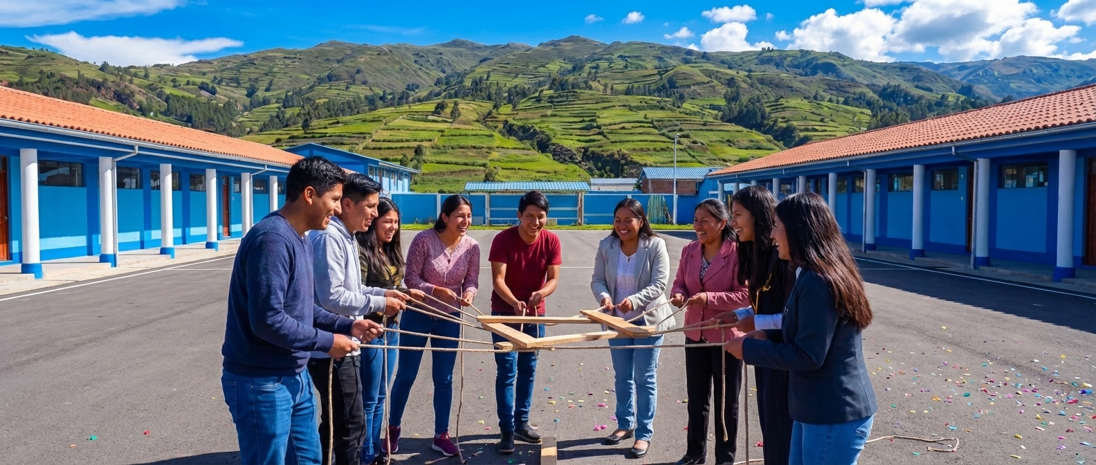 Vista panorámica del IESTP El Descanso y su evolución en el valle